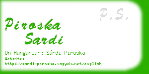 piroska sardi business card