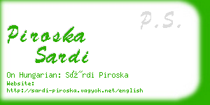 piroska sardi business card